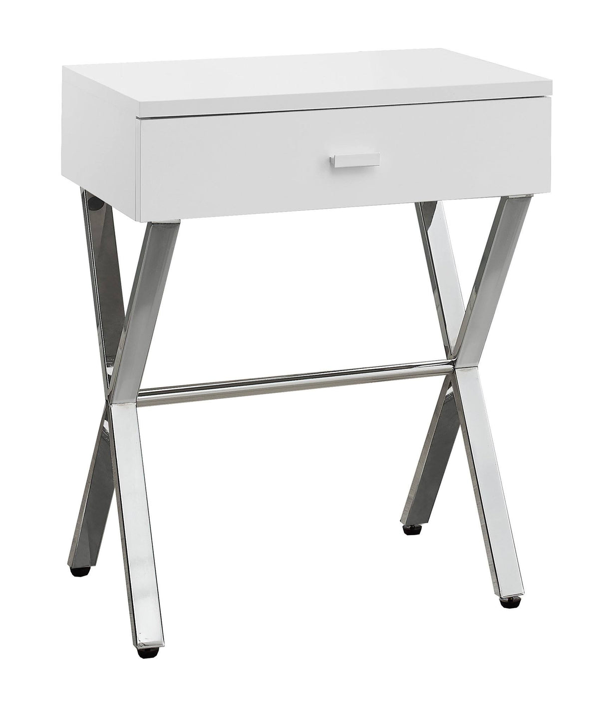 Taupe Finish and Black Metal Accent Table H357