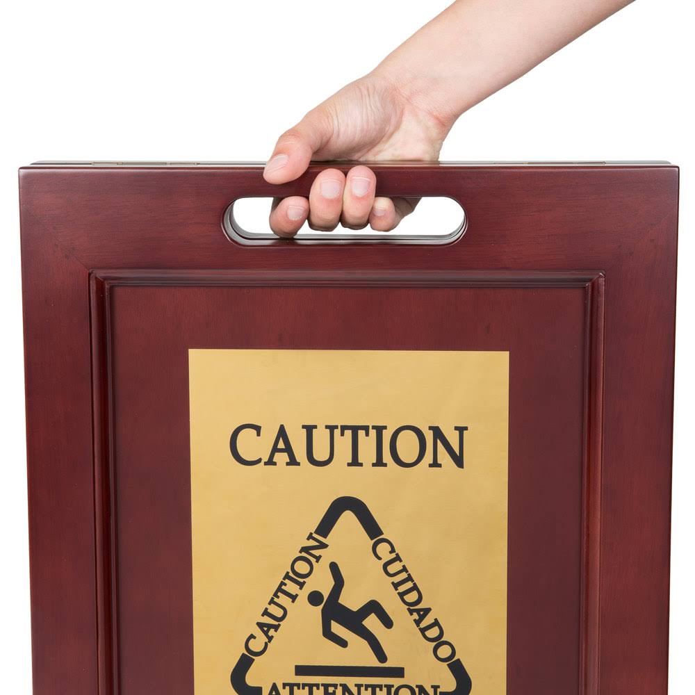 Brown & Brass 2-Sided CAUTION Sign O384