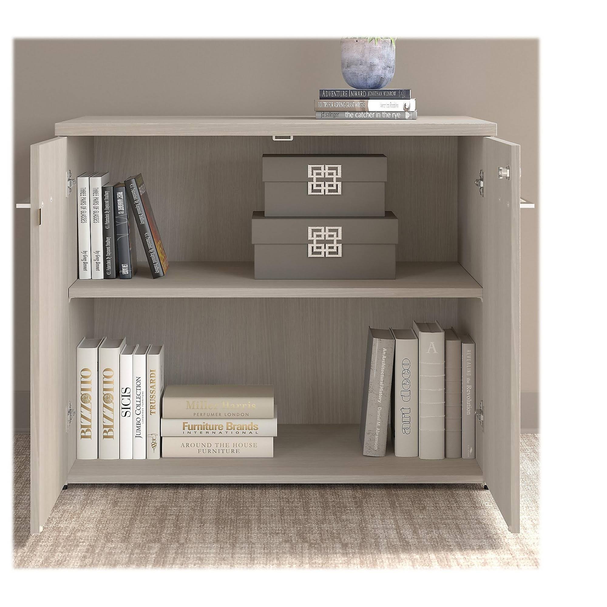 36W Tall Storage Cabinet with Doors and Shelves S54169