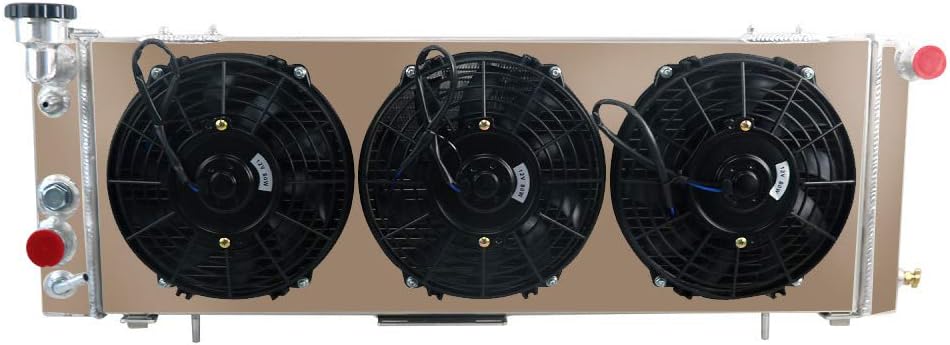 All Aluminum 3 Row Radiator with Shroud and 3X9 inch Fan H449