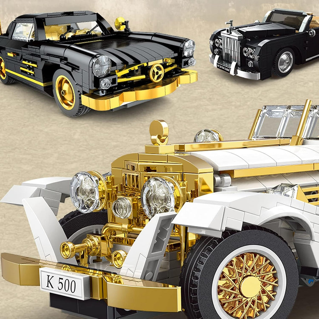 1:14 Scale Retro Car Model Building Blocks Set (868 Pcs) A95827