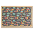Multicolor Printed Fabric Poster with Frame L34508