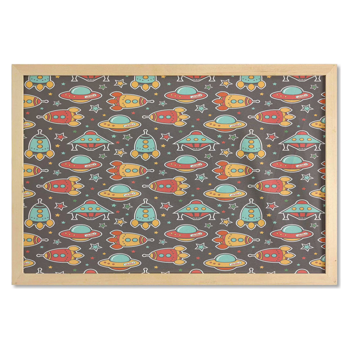 Multicolor Printed Fabric Poster with Frame L34508