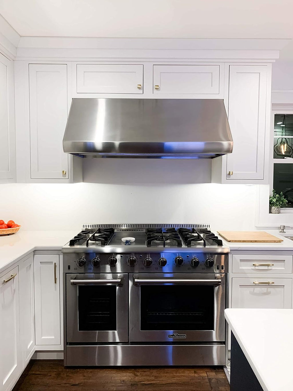4 Speed Wall/Under Cabinet Range Hood, 2000 Max CFM, Stainless Baffle Filters, 30 36 42 48 54 60 inch O367287