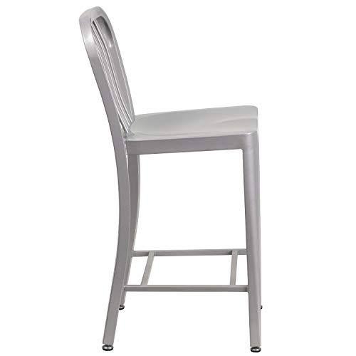 2 Pack Silver Metal Counter Height Stool X501479