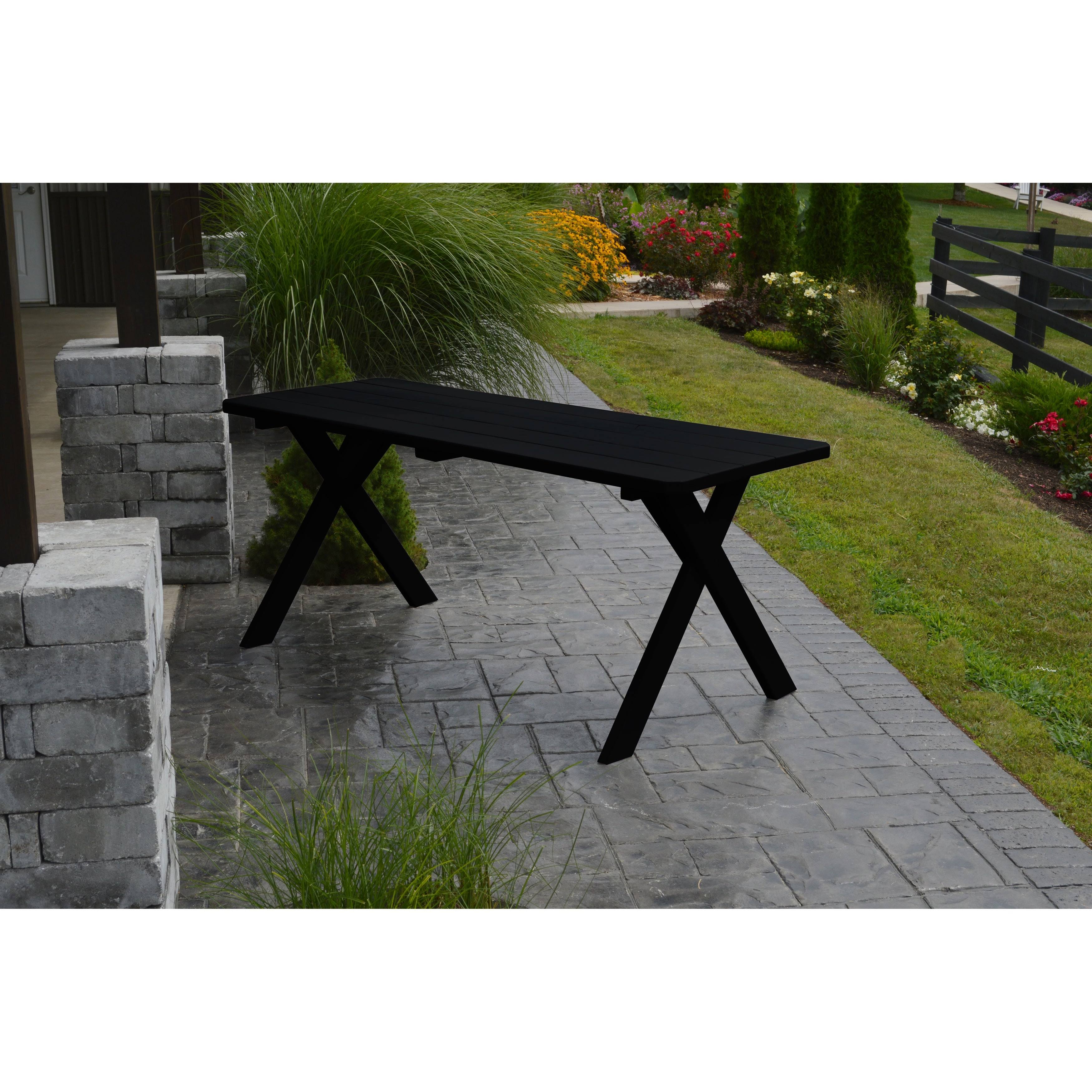 Black Cross-leg Picnic Table Z77441
