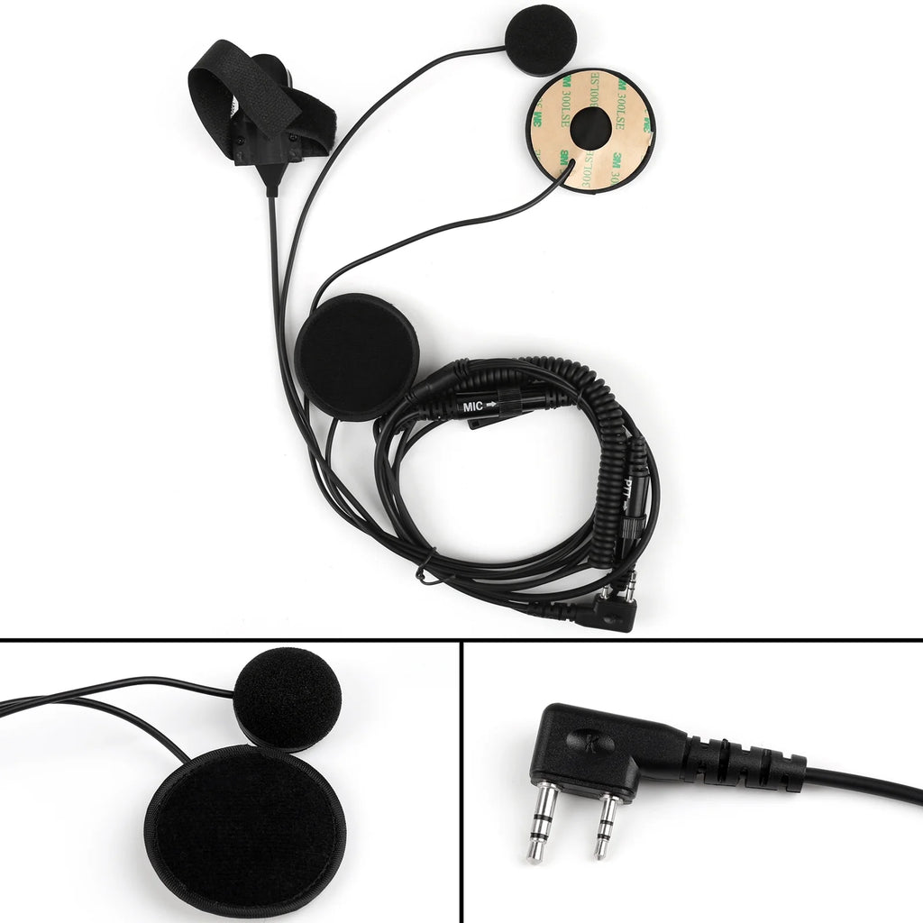 Tactical Motorcycle Helmet Headset PTT for Two Way Radio Y682