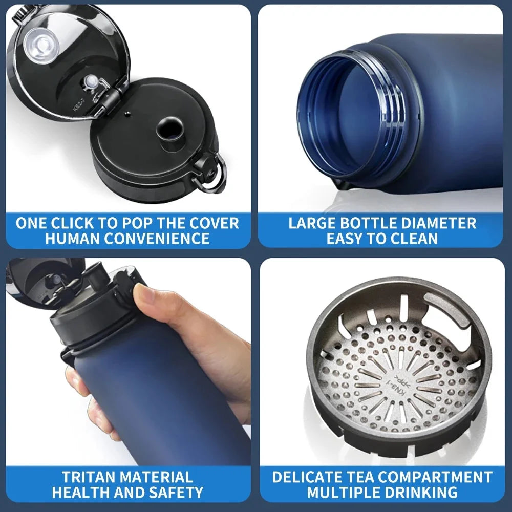Blue 800ML BPA Free Leak Proof Water Bottle E8521