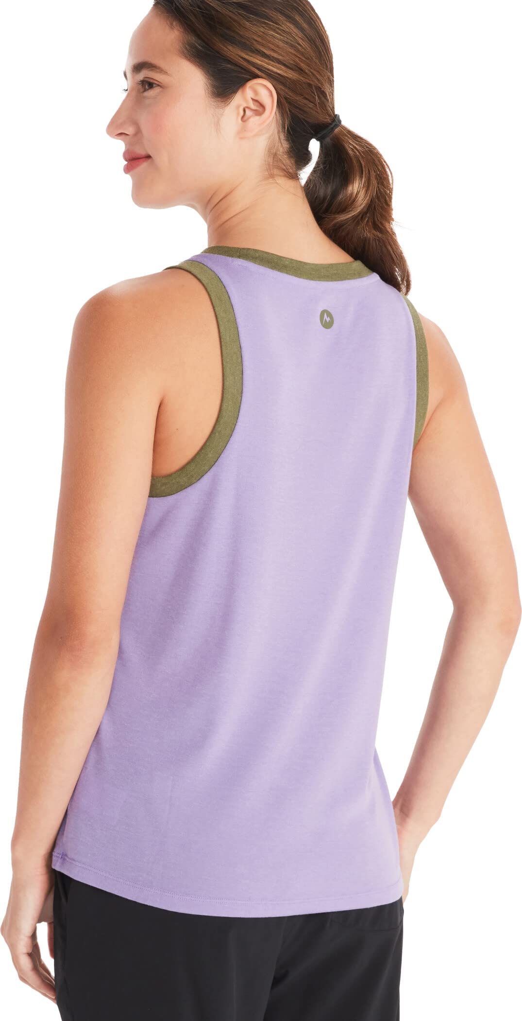 Purple Color Block Sleeveless Scoop Neck Tank Top V63198