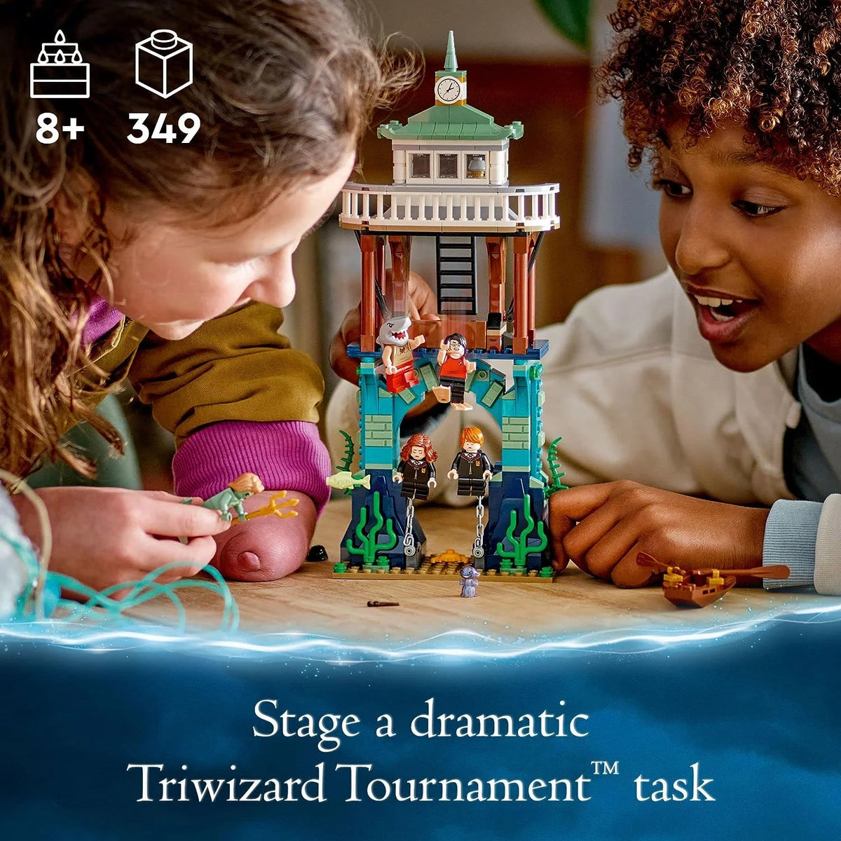 LEGO Harry Potter Triwizard Tournament: The Black Lake Building Set 76420 Toy Playset with Harry, Hermione, and Ron Minifigures O583017