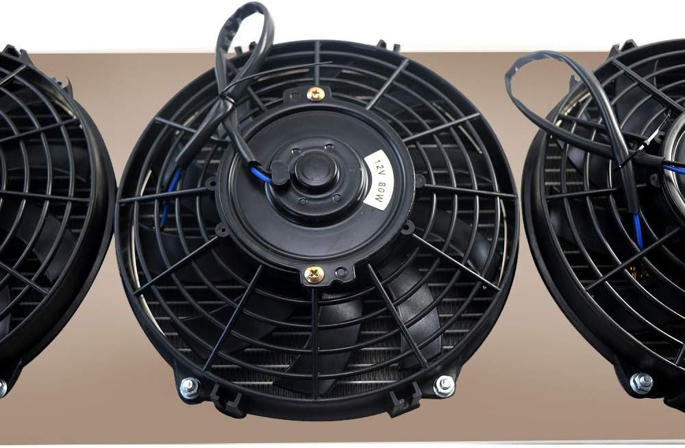 All Aluminum 3 Row Radiator with Shroud and 3X9 inch Fan H449