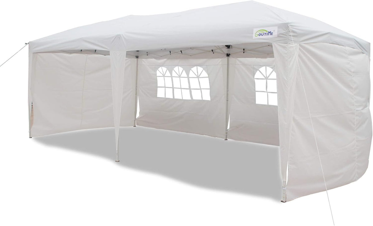 10 X 20 feet Instant Tent Canopy with Removable Sidewalls and Wheeled Bag N968876