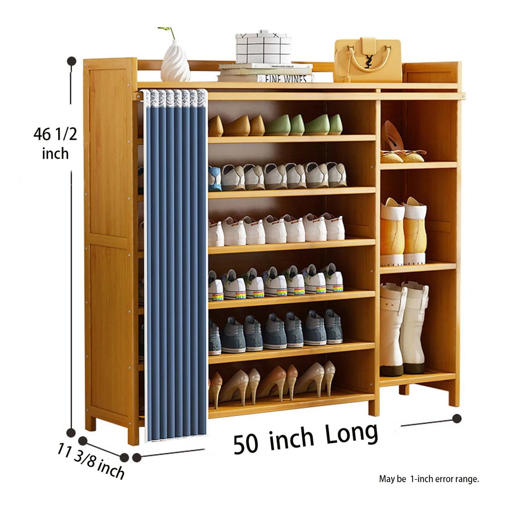 6 Tier Bamboo Wood Shoe Rack C174955