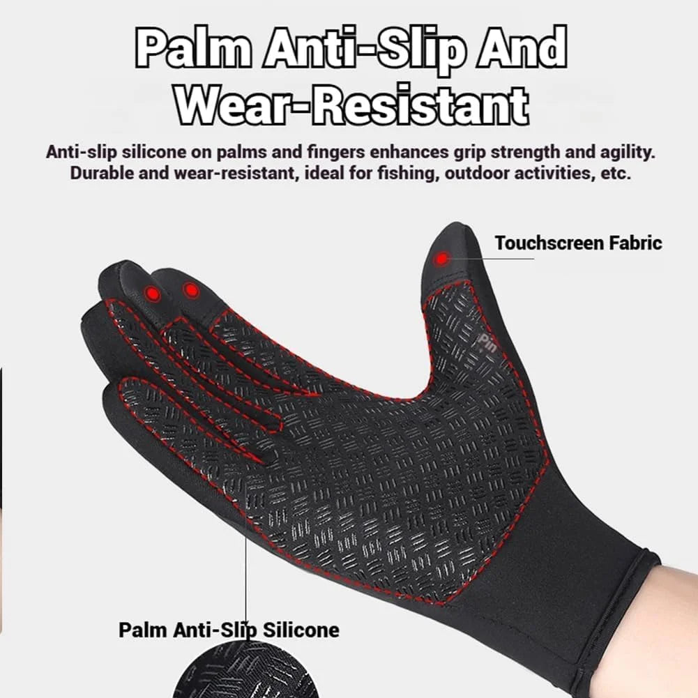 Waterproof Windproof Thermal Touchscreen Gloves with Non-Slip Grip O701427