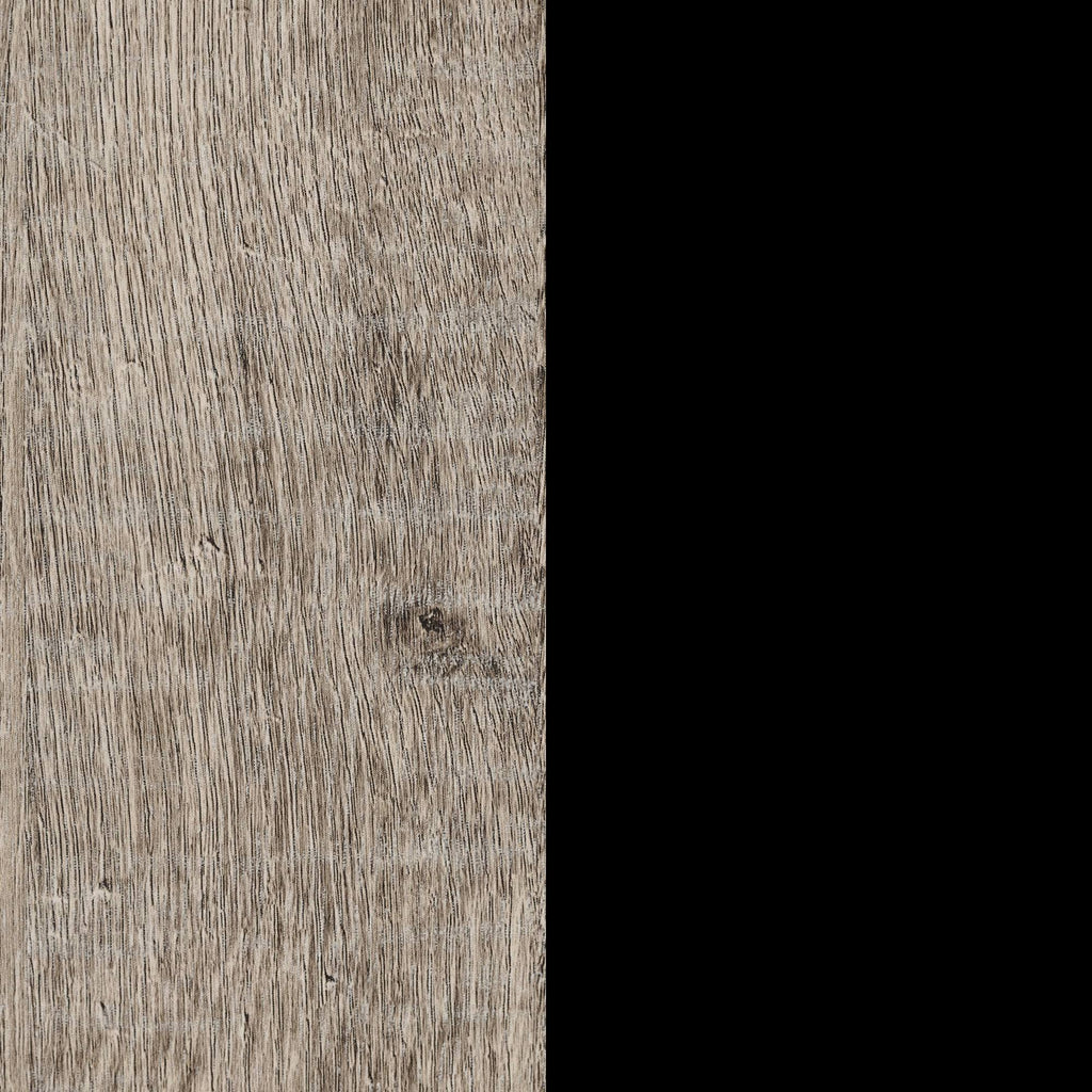 Matte Black/Weathered Oak Desk with Drawers R583008