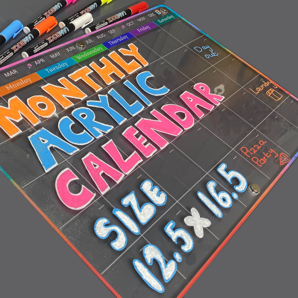 Acrylic Magnetic Fridge Calendar U312
