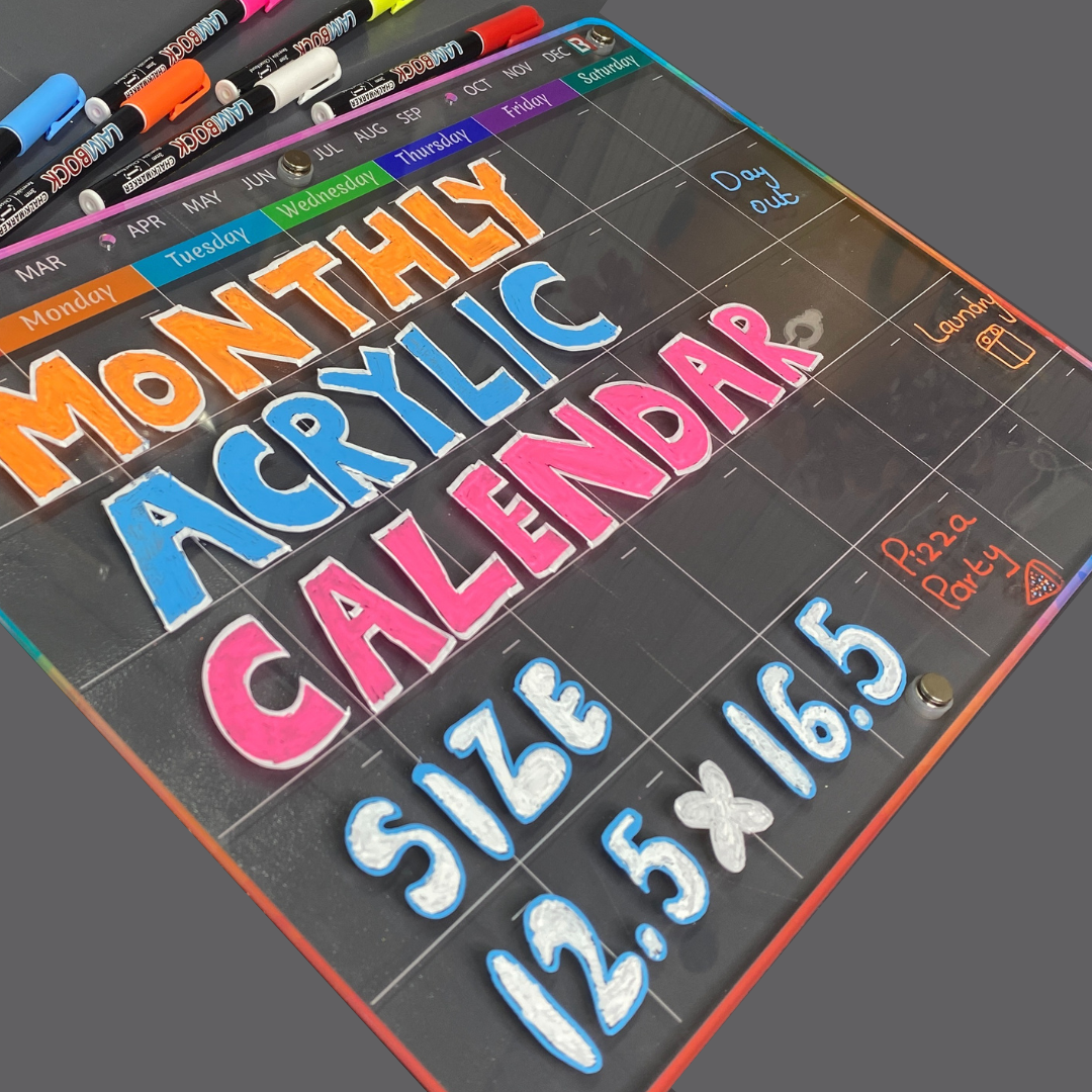 Acrylic Magnetic Fridge Calendar U312
