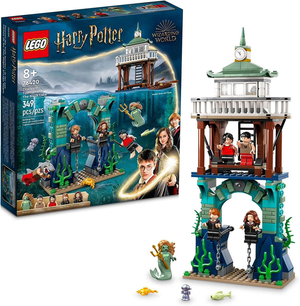 LEGO Harry Potter Triwizard Tournament: The Black Lake Building Set 76420 Toy Playset with Harry, Hermione, and Ron Minifigures O583017