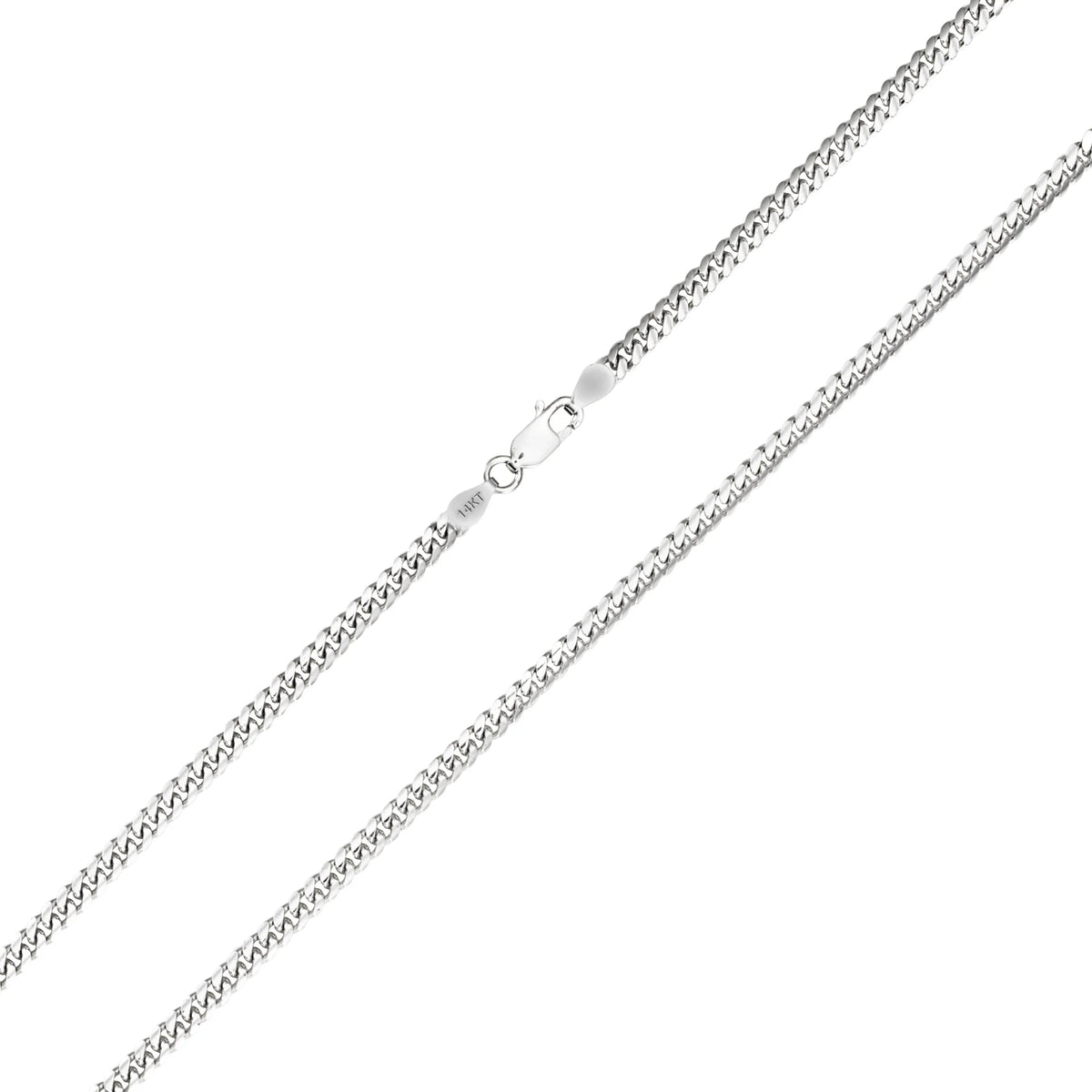 14k White Gold Solid Miami Cuban Link Chain Pendant Necklace 16" - 30" A588688