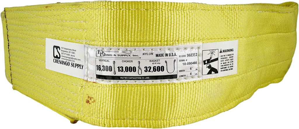 Nylon Lifting Slings, Eye & Eye, 2 Ply, 2 x 20', Pack of 2 I7437