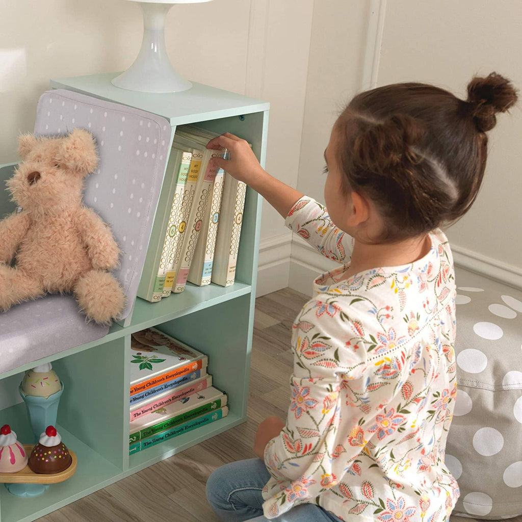 Mint Bookcase with Reading Nook I140