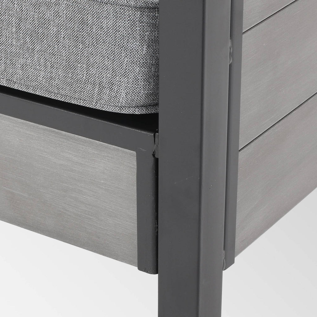 4pc Faux Wood Chat Set - Gray P70608