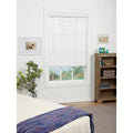 White Cordless Faux Wood Blind X5458