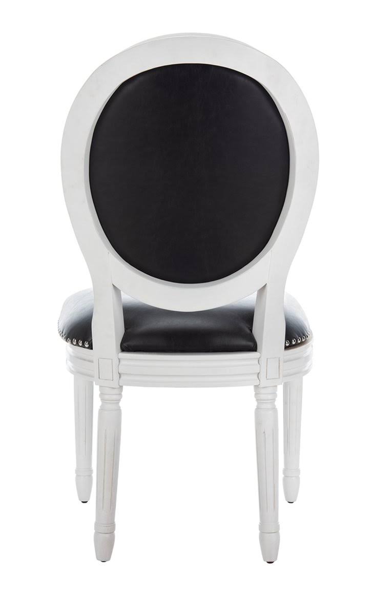 Navy Cream Velvet Oval Side Chair Set of 2 Z833