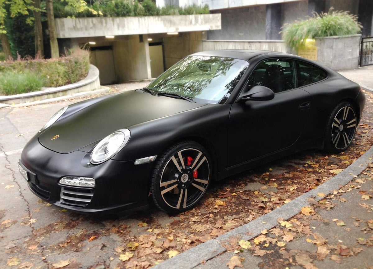 Black Matte 5 Foot x 6 Foot Car Wrap Vinyl Roll 3Mil Pack of 2 Y661