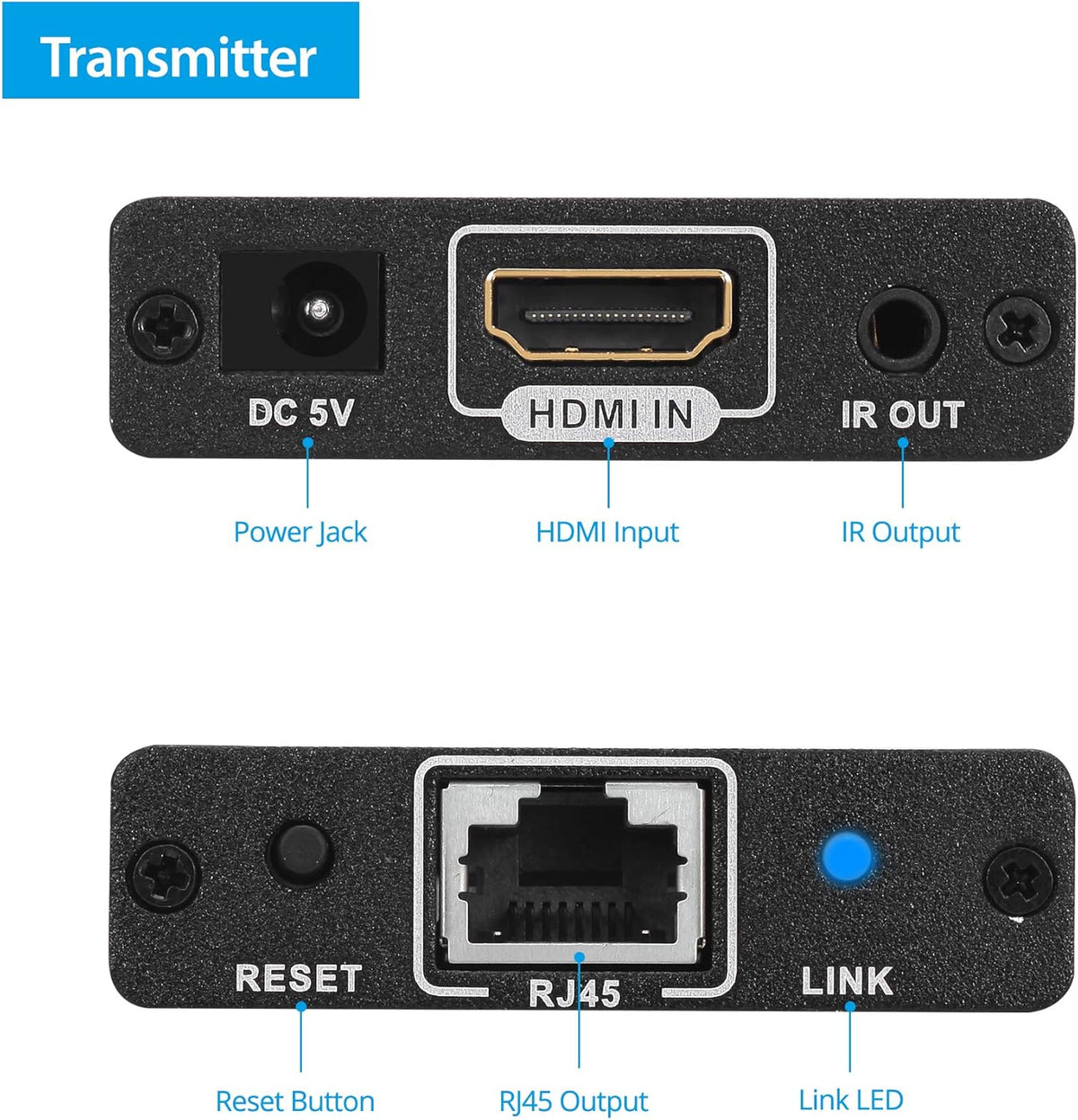 HDMI Extender Over Ethernet Cat6, 394ft, IR Extension, 1080p F247