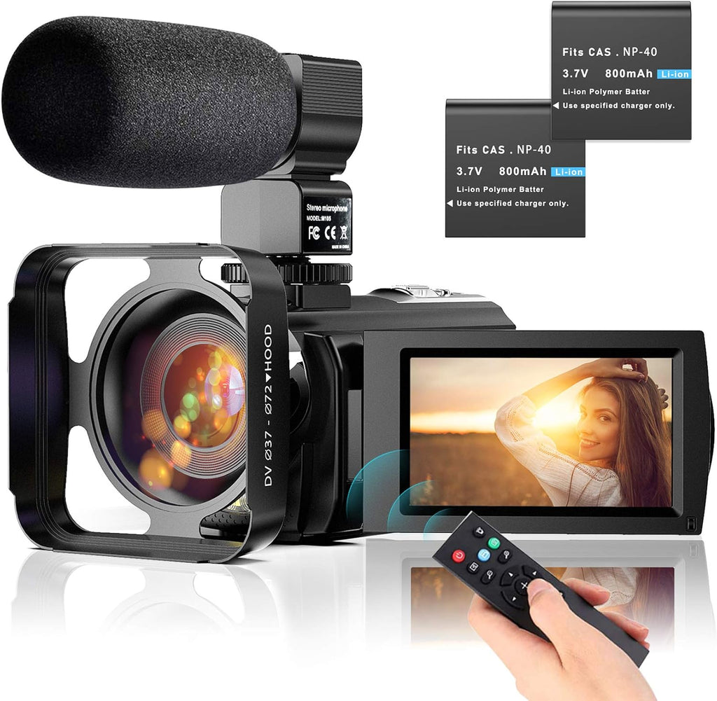 4K 48MP 60FPS 16X Zoom WiFi Camcorder with Microphone P8559