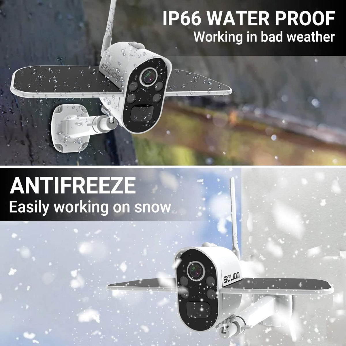Wireless Outdoor Security Camera with Spotlight Color Night Vision and IP66 Waterproof Q84583