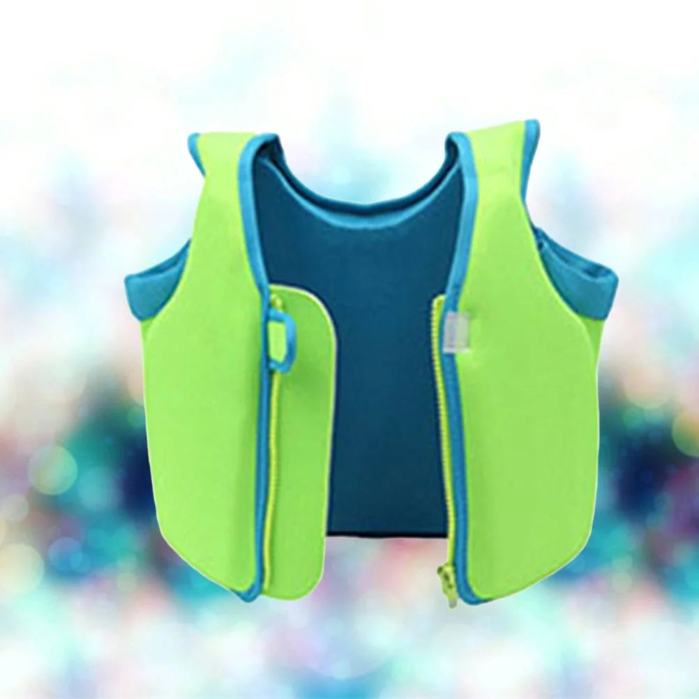 Children Boy Girl Swim Vest Buoyancy Swimsuit Size M (Green) O176498