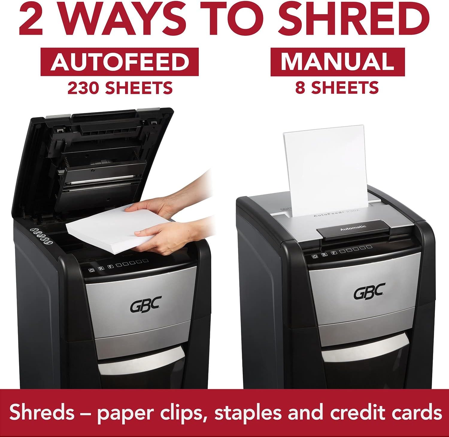Auto Feed+ 230 Sheet Capacity Micro-Cut Paper Shredder O35245