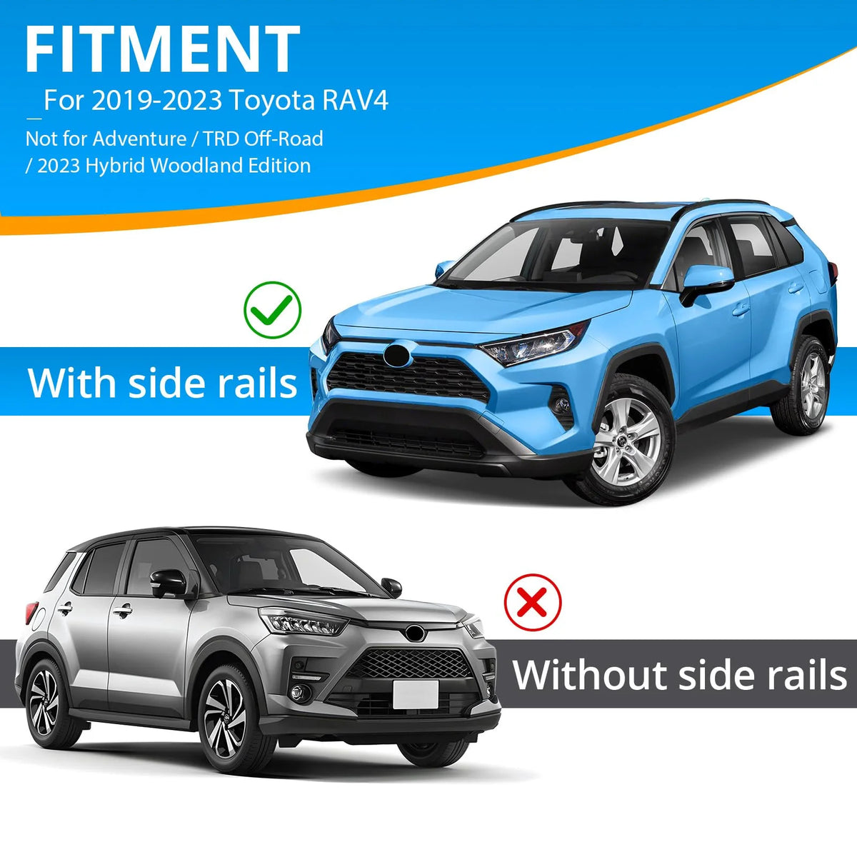 Heavy Duty Steel Roof Rack Cross Bars for Toyota RAV4 Y8671