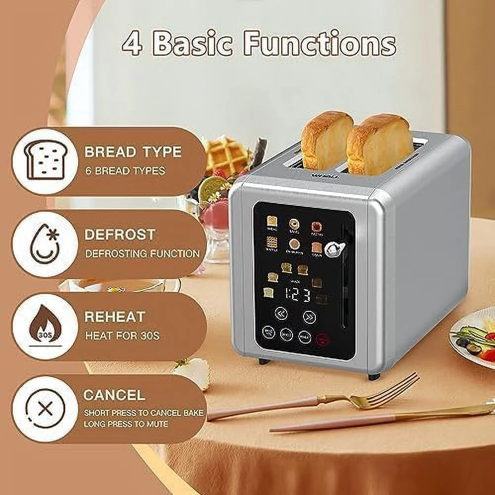Open Box Touch Screen Toaster 2 Slice Digital Timer X440