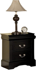 White 2 Drawers Wooden Nightstand V4768