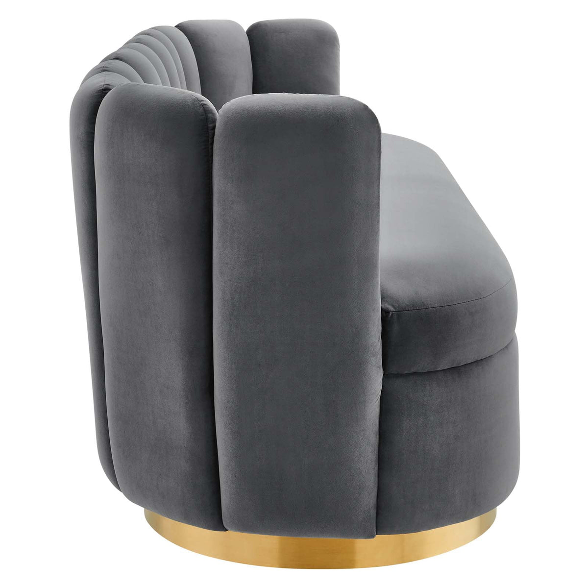 Gray Performance Velvet Sofa R53278
