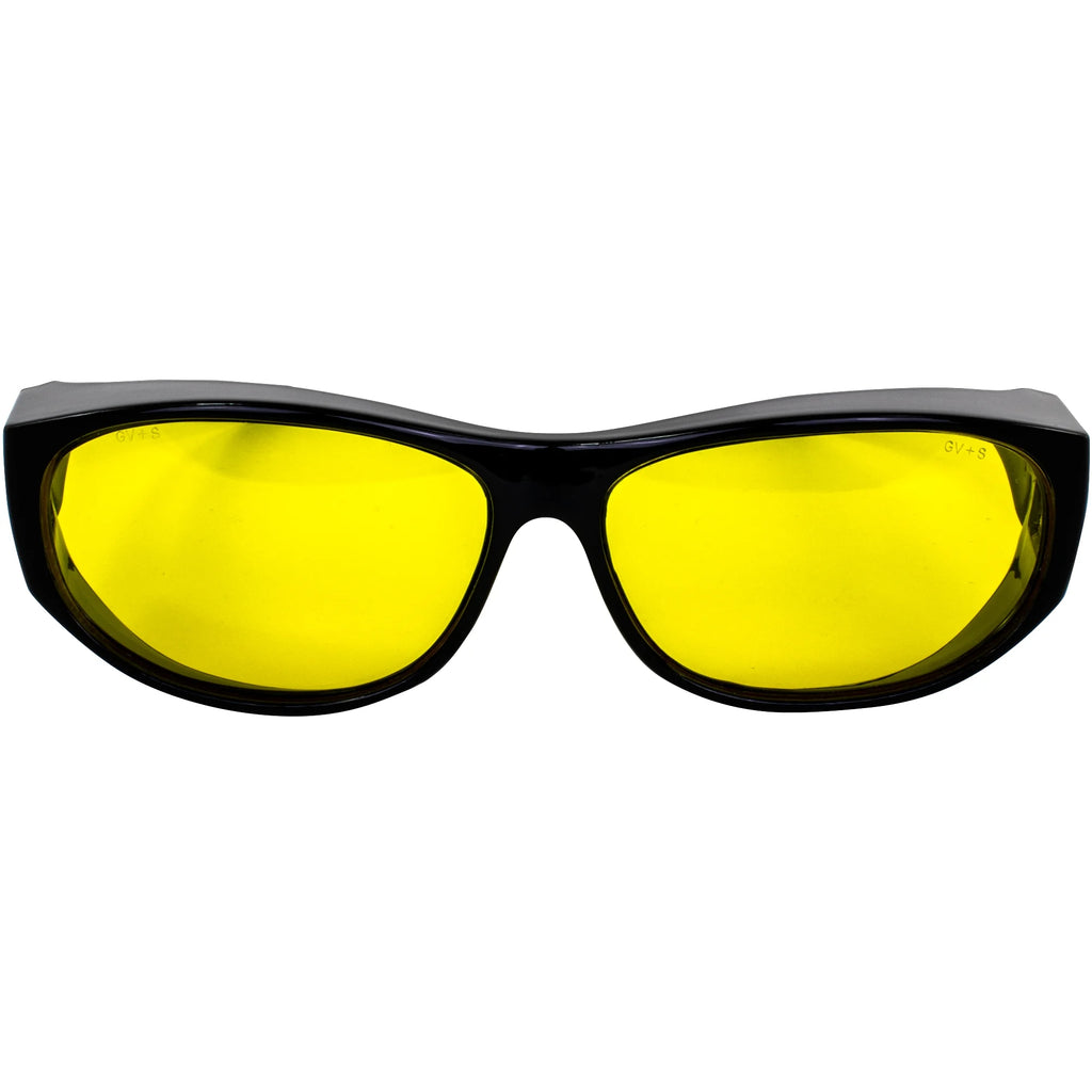 3 Pairs Gloss Black Safety Glasses with Microfiber Pouch D994977