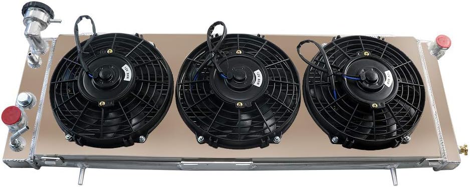 All Aluminum 3 Row Radiator with Shroud and 3X9 inch Fan H449