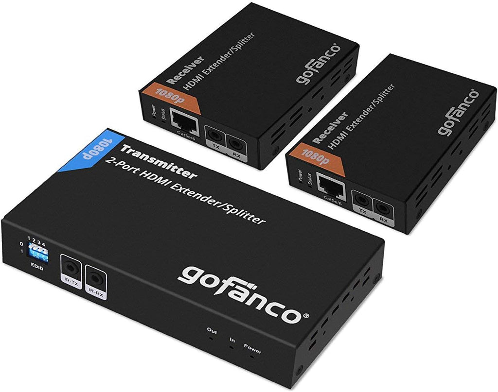 1x2 HDMI Extender Splitter Full HD 1080p Over Ethernet Cable with HDMI Loopout K242