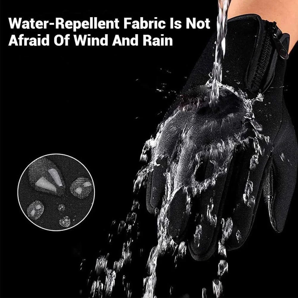 Waterproof Windproof Thermal Touchscreen Gloves with Non-Slip Grip O701427