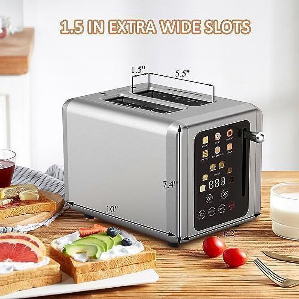 Open Box Touch Screen Toaster 2 Slice Digital Timer X440