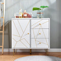 White Storage Cabinet with 1 Door and 3 Drawers G243