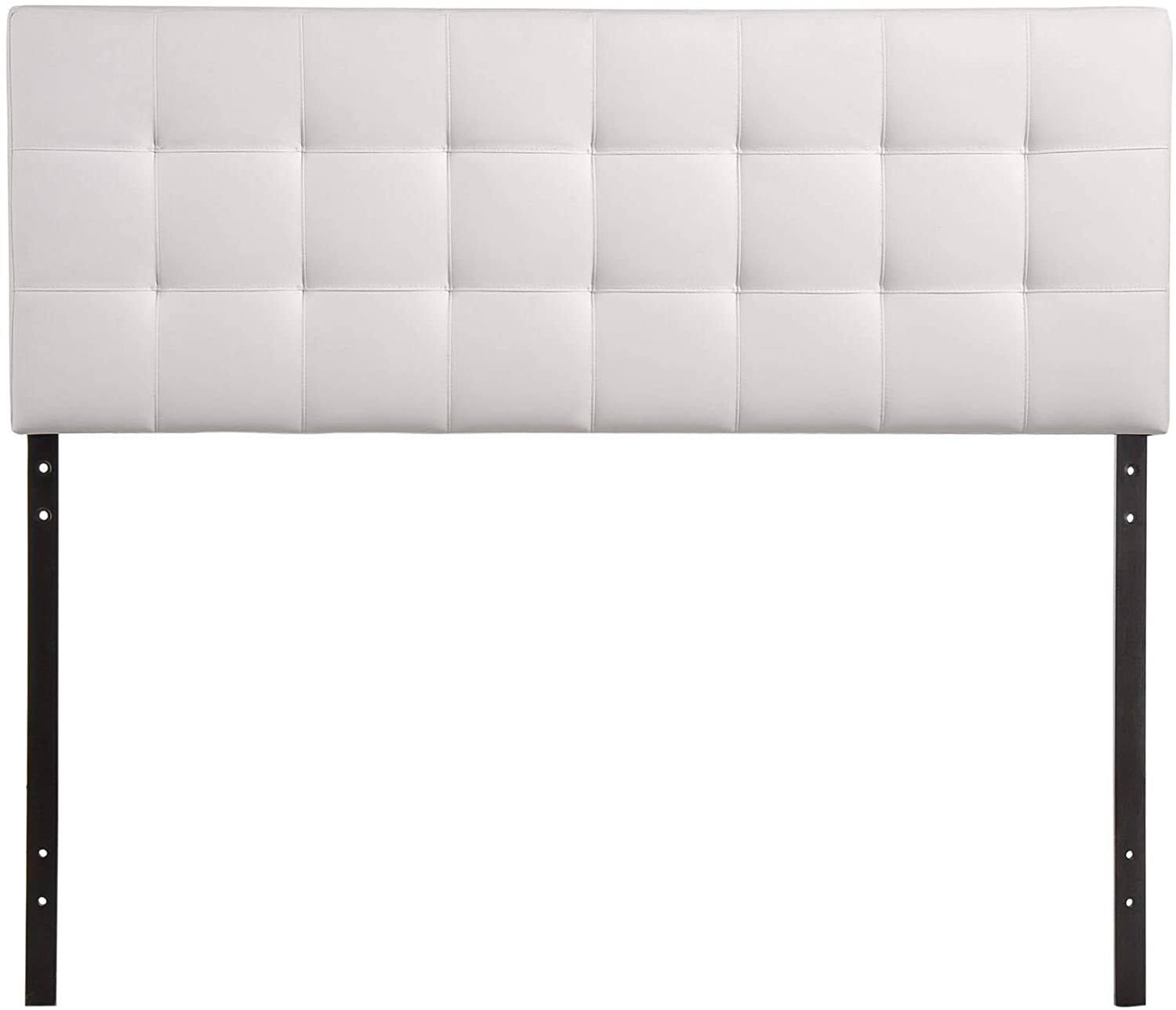 White Faux Leather Tufted Headboard Y97867