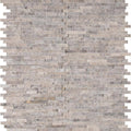 Silver Split Face Textured Travertine Mosaic Tile (10.2 Sq. ft. / CASE) B383