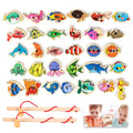 Wooden Magnetic Fishing Game Toys Set with Fish Rod H815