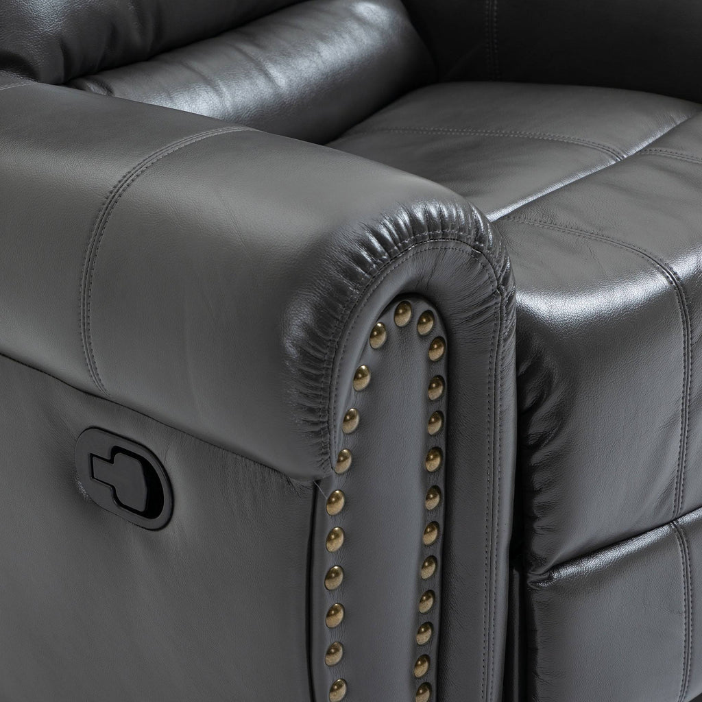 Grey Microfiber Manual Standard Recliner X4230
