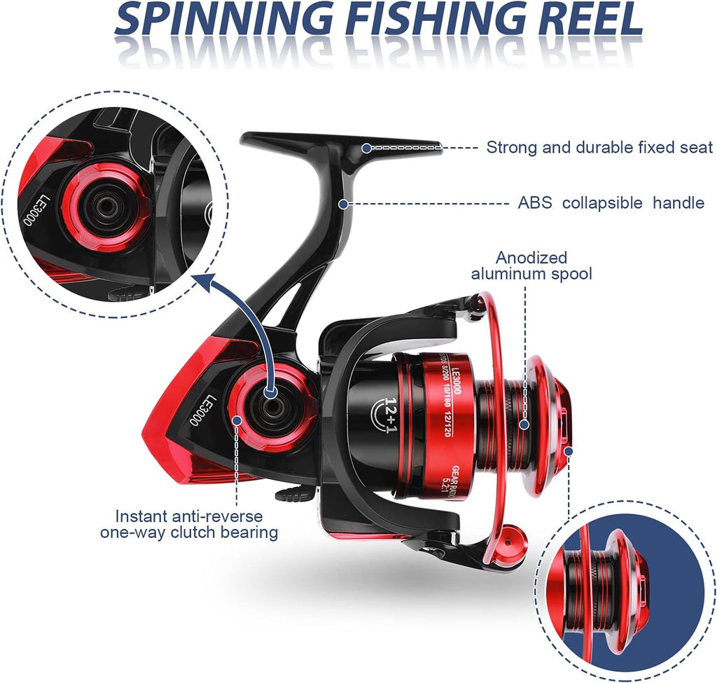 Fishing Rod and Reel Combo with Portable Case Y308872
