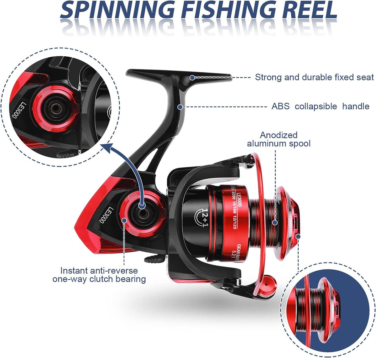 Fishing Rod and Reel Combo with Portable Case Y308872